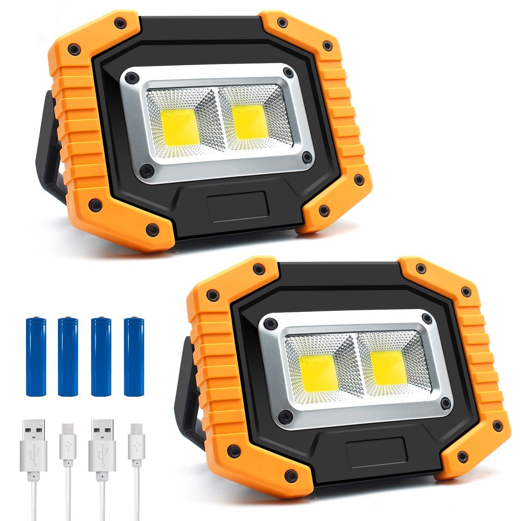 30W 1500LM LED Rechargeable Portable Waterproof COB Floodlight