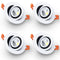 2.5 inch Dimmable LED Recessed Lighting, 110V 3W, 6000K Daylight White TaI Chi Adjustable Downlight, 4 Pack