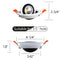 3.5 inch Dimmable LED Recessed Lighting, 110V 7W, 6000K Daylight White TaI Chi Adjustable Downlight, 4 Pack